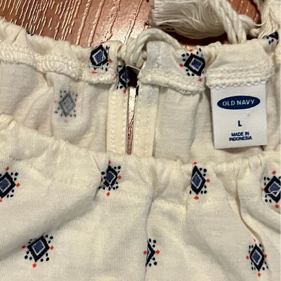 Old Navy Ivory Boho Print Knit Halter Tank Top Size L - Picture 4 of 7